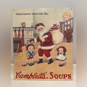 Campbell’s soup metal sign